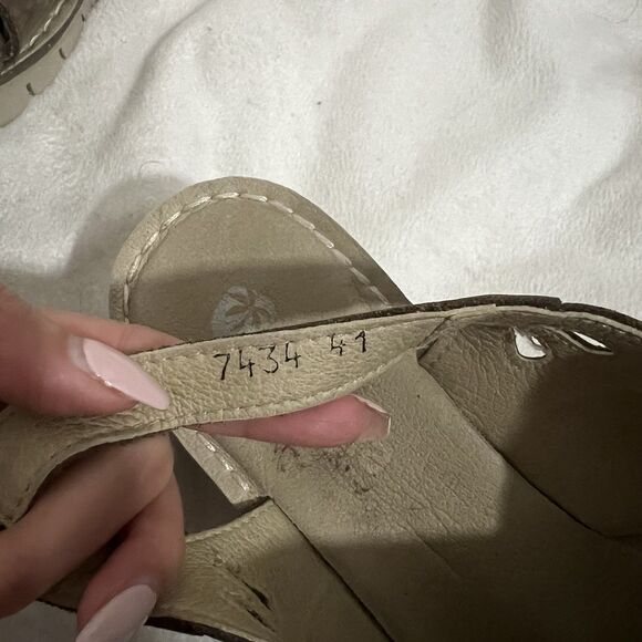 Jungle Women Sandals Size 10.5 - 11 EU 41 Brown Nubuck Leather Wedge Strappy - Picture 5 of 7